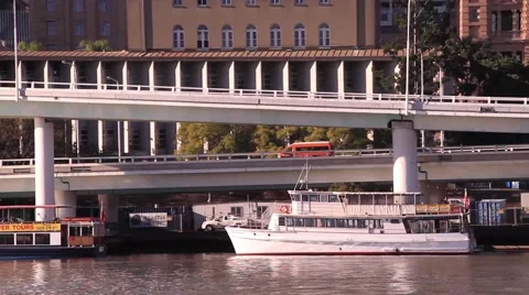 Pan of Riverside Highway 库存影片 40029858