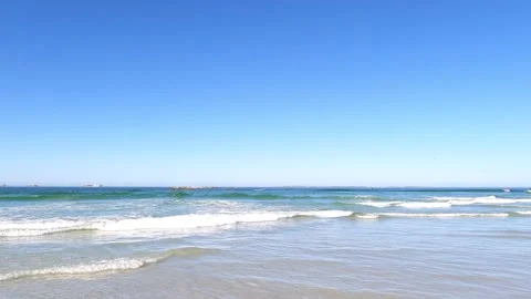 Pan from Robben island to Table Mountain in South Africa Stock Footage 176740091