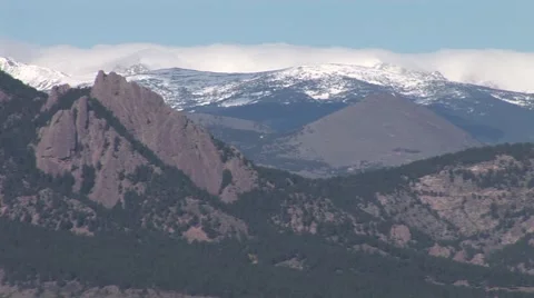 Pan of Rocky Mountain Range Video stock 50770221