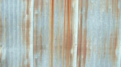 Pan Up Rusty Sheet Metal Siding 스톡 동영상 12600567