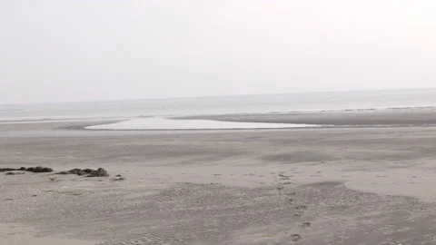 PAN Sandy beach Stock Footage 233982486