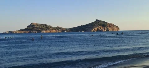 Pan of Sarigerme Beach Mugla Turkey Stock Footage 340550036