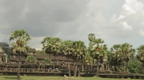 Pan Shot Angkor Wat Temple Stock Footage 42371619