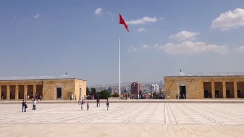 Pan shot of Anitkabir Stock Footage 83187657