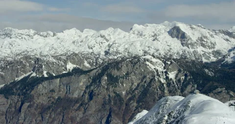 Pan Shot Of Beautiful Landscale During Wintertime Stock Footage 140321047