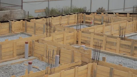 Pan shot Building In Construction Stock Footage 117331118