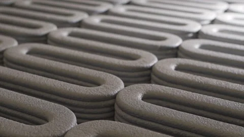 Pan shot Close up sculpture texture printed by Cement Printing Machine with Stock-Footage 243976224