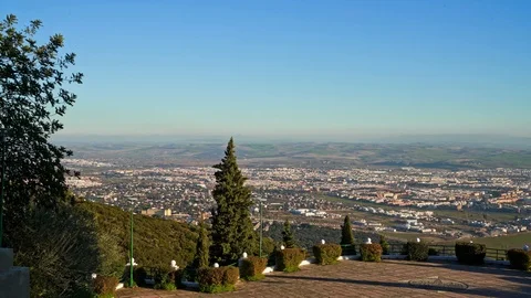 Pan shot left to right panoramic view in Las Ermitas Cordoba Stock Footage 124740842