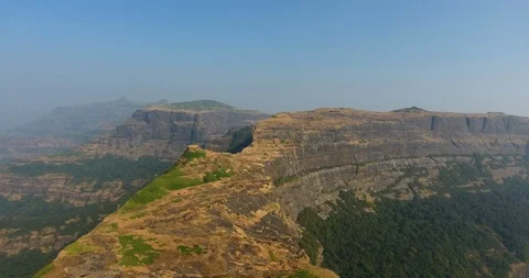 Pan shot of mountain face Stock Footage 117116744