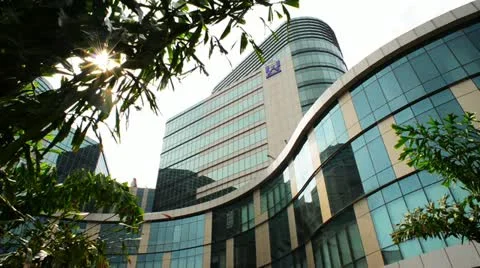 Pan shot of an office building Stock Footage 30140341