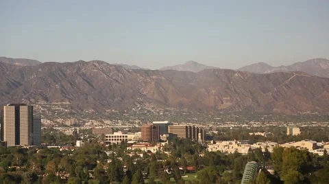 Pan shot over mountains Stock Footage 46063422