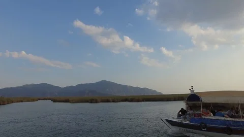 Pan Shot In River View Stock Footage 125875161