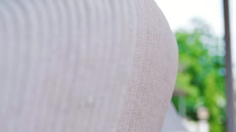 Pan shot shift focus Sculpture printed by Cement printing Machine 50fps Stock Footage 243976229