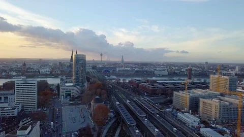 Pan Showing Deutz Train Station Stock Footage 99310089