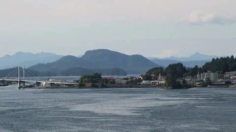 Pan of Sitka Alaska Stock Footage 33309476