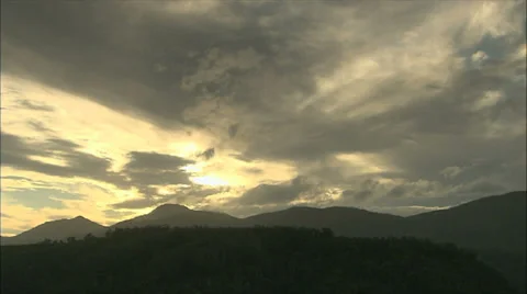 Pan of the Sky at Sunset Stock-Footage 37709341