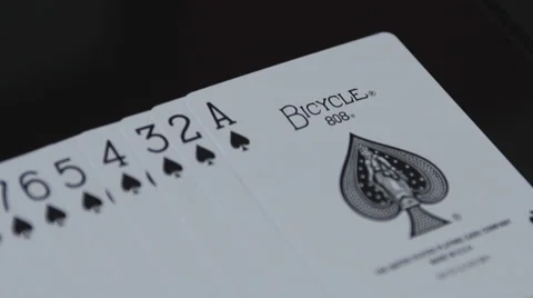 Pan of Spade Playing Cards Video stock 52945911