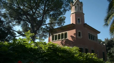 PAN to Spanish Steeple Stock Footage 58800093