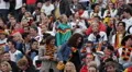 Pan Stadium German Fan Supporter Crowd Sitting Waiting Semifinals World Cup 2014 HD Footage