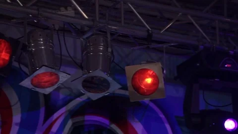PAN of stage Lighting Video stock 75073449