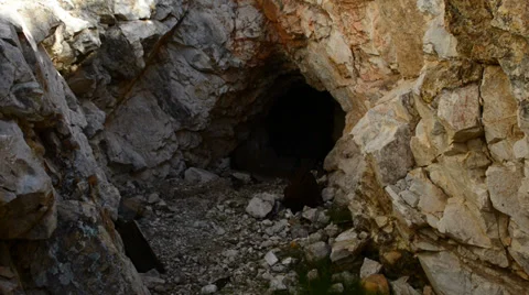 Pan of Standard Mine Head 1 and Mine in the Mojave Desert Stock Footage 32431355