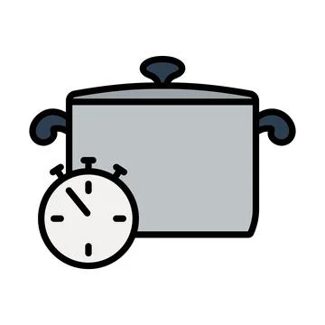 Pan With Stopwatch Icon Stock Illustration