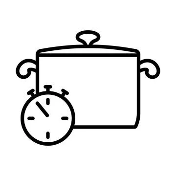 Pan With Stopwatch Icon Stock Illustration
