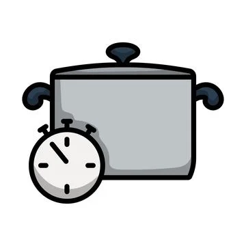 Pan With Stopwatch Icon Stock Illustration