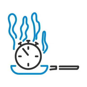 Pan With Stopwatch Icon Stock Illustration