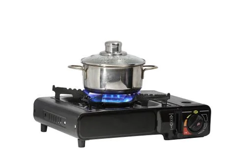Pan on the stove Stock Photos