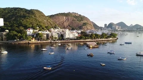Pan of Sugar Loaf on Rio de Janeiro Stock Footage 81068447