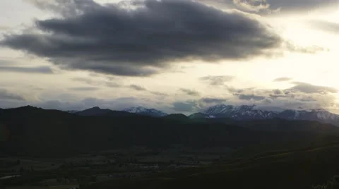 Pan of Sunset with Lens Flare Stock Footage 37344348