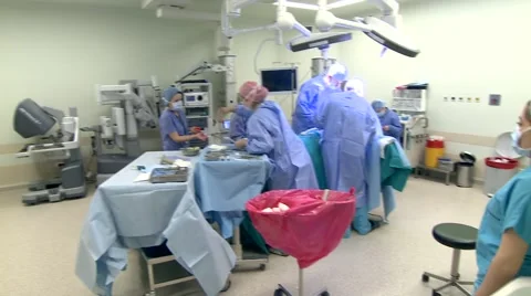 Pan in Surgery Room Stock Footage 43052433