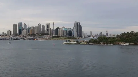 Pan of Sydney Skyline Video stock 71601528