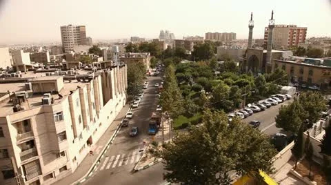 Pan of Tehran, Iran. Stock Footage