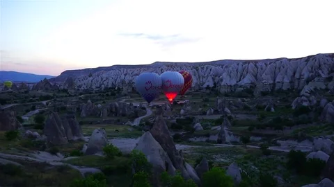 Pan-Tilt Taking Off Baloons to the Air Stock Footage 69934592