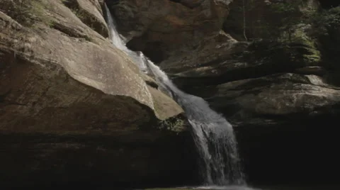 Pan Tilt of Waterfall Stock Footage 62500678