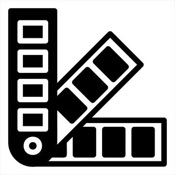 Pan tone glyph icon vector illustration isolated on white background Stock Illustration