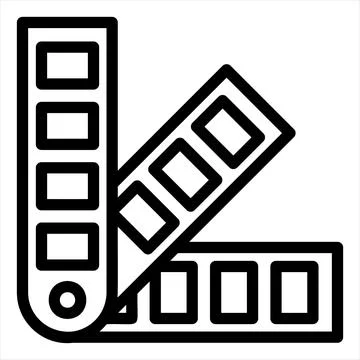 Pan tone line icon vector illustration isolated on white background Illustrazione stock