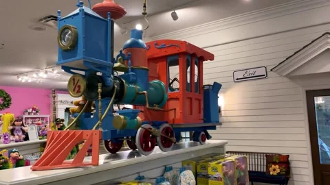 Pan of Train Decor Stock Footage 163320179