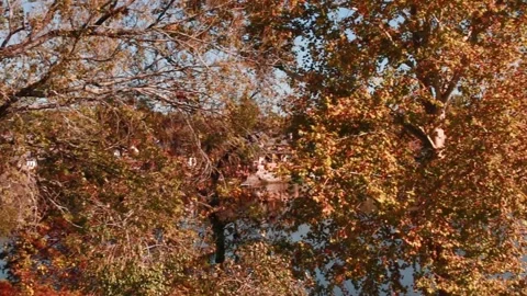 Pan in of a train track on a bridge over a river Downtown Augusta Georgia Stock Footage 143364450