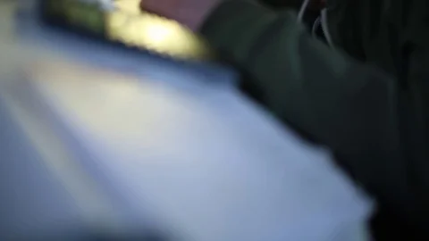 Pan of University Student Sleeping on Study Desk Stock Footage 71039105