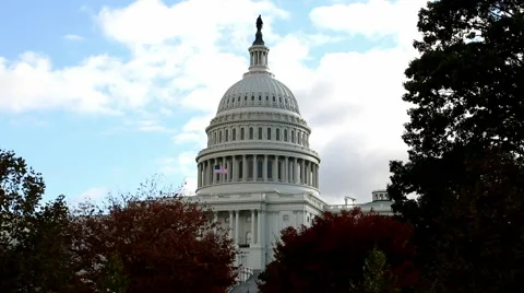 Pan of U.S. Capitol in Washington, DC Stock Footage 51467558