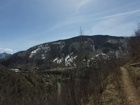Pan of Vail, Colorado in Spring Stock Footage 74565271