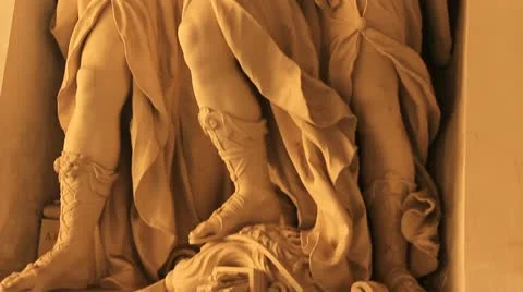Pan Up of Vienna Statue Stock Footage 21430427