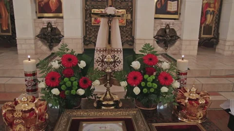 Pan View in Church Stock Footage 61875271