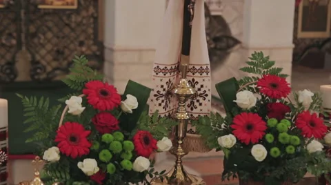 Pan View in Church Stock Footage 61875292