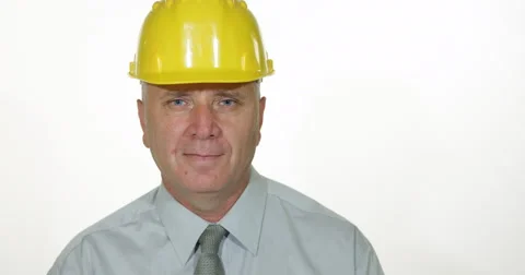 Pan View Confident Face Building Industry Engineer Presentation Wait Interview 스톡 동영상 54412514