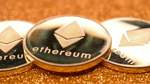 Pan view ethereum close up Stock Footage 152813481