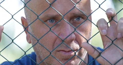 Pan View Extreme Close Up Immigrant Image Camp Refugee Poor Life Despair People Stock Footage 61452610